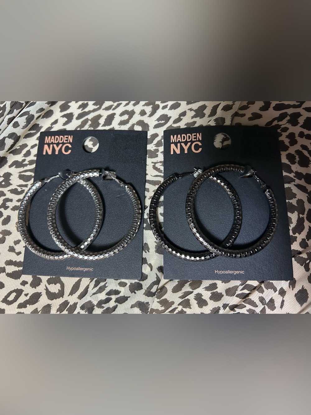 Madden NYC Openwork Large Hoop Earrings